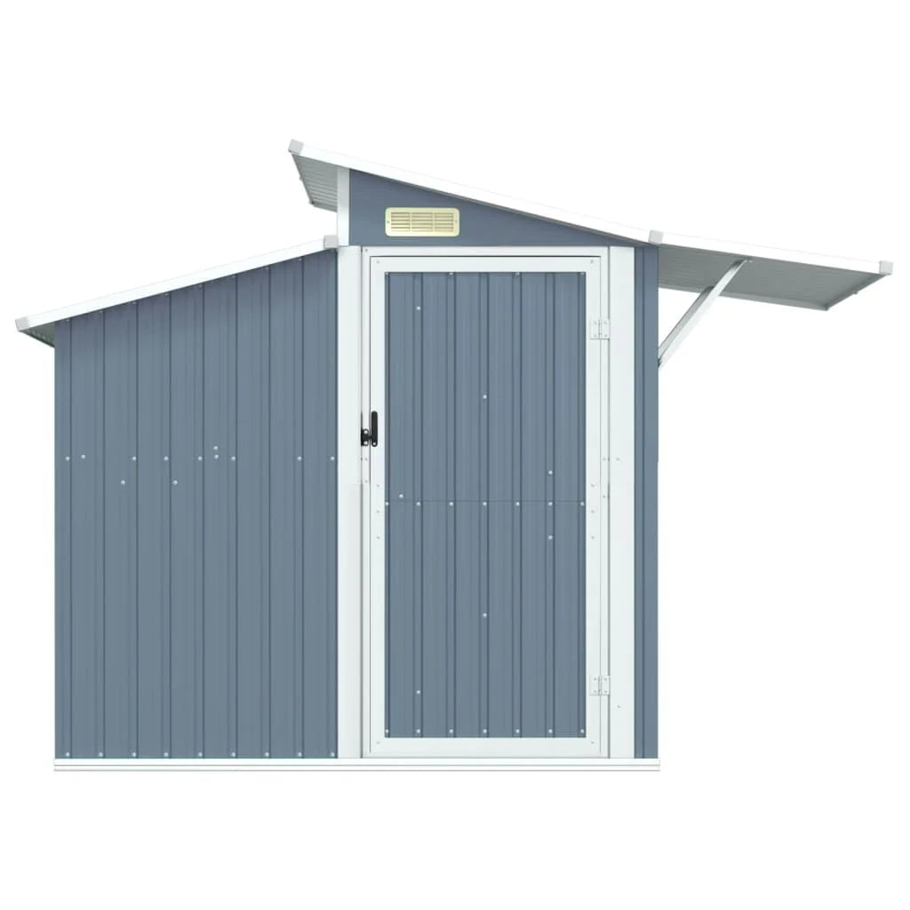 Abri de jardin en acier galvanisé - 270x130x208,5 cm Gris