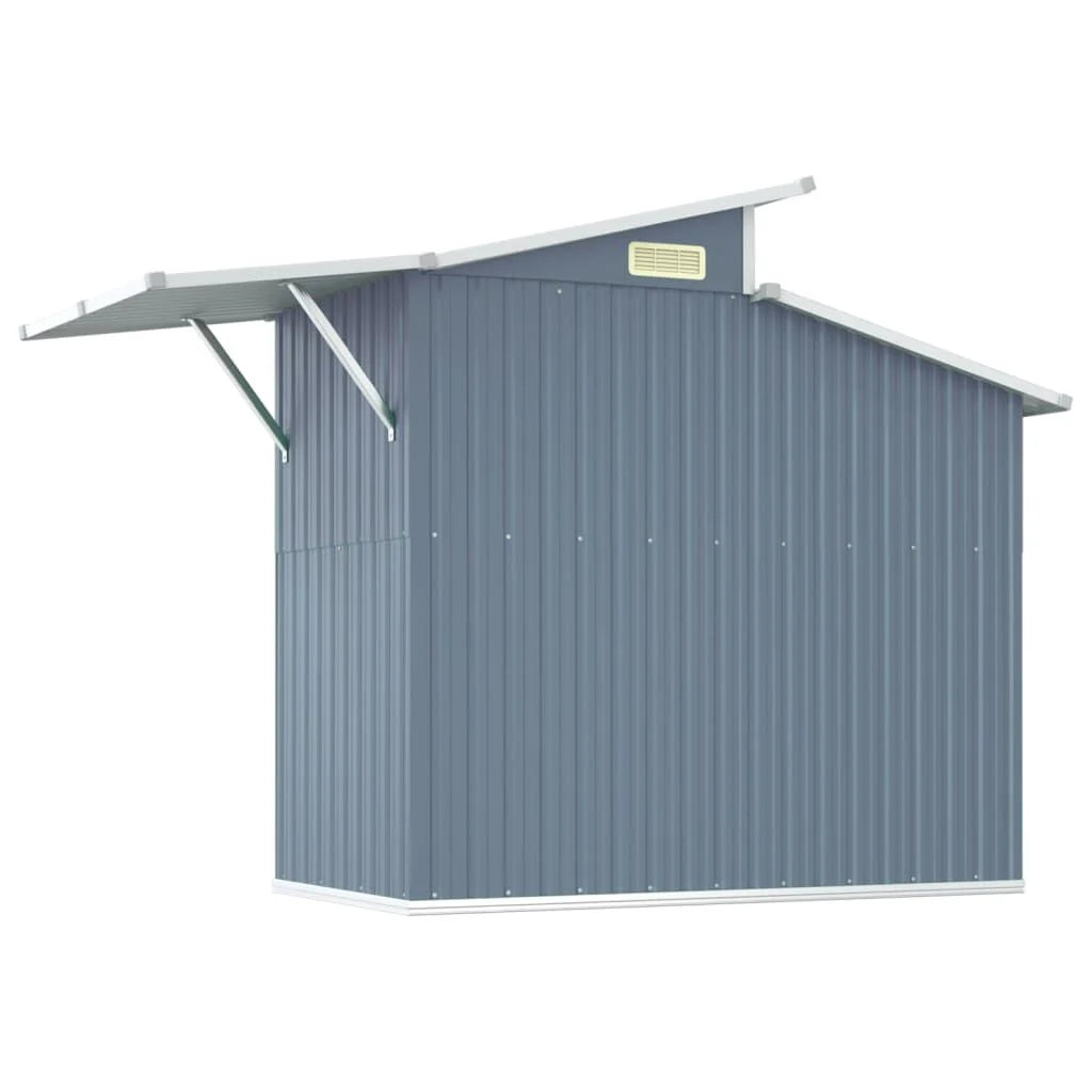 Abri de jardin en acier galvanisé - 270x130x208,5 cm Gris