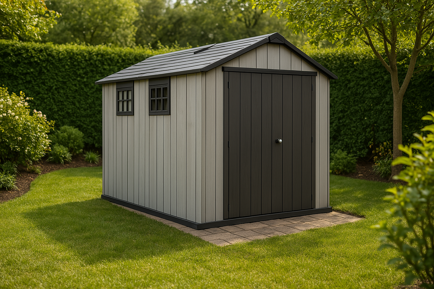 Abri de Jardin Keter Oakland 7511 Anthracite Résine 229x287 cm