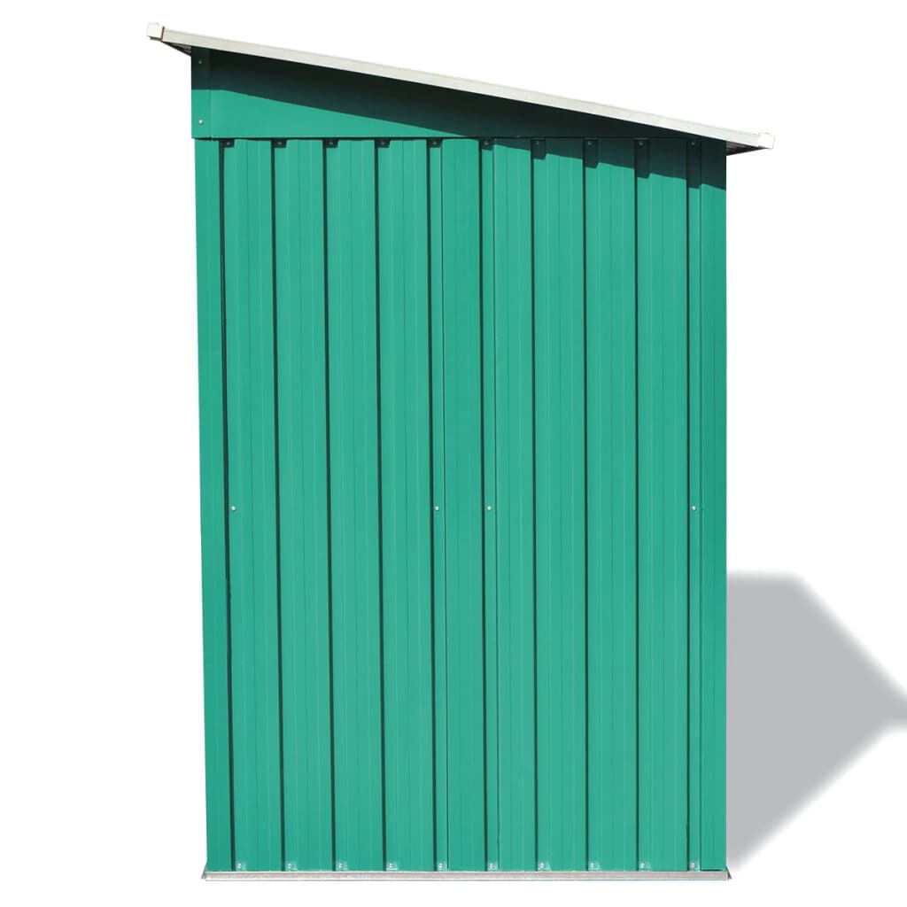 Abri de jardin métal avec portes coulissantes 190x124 cm Vert