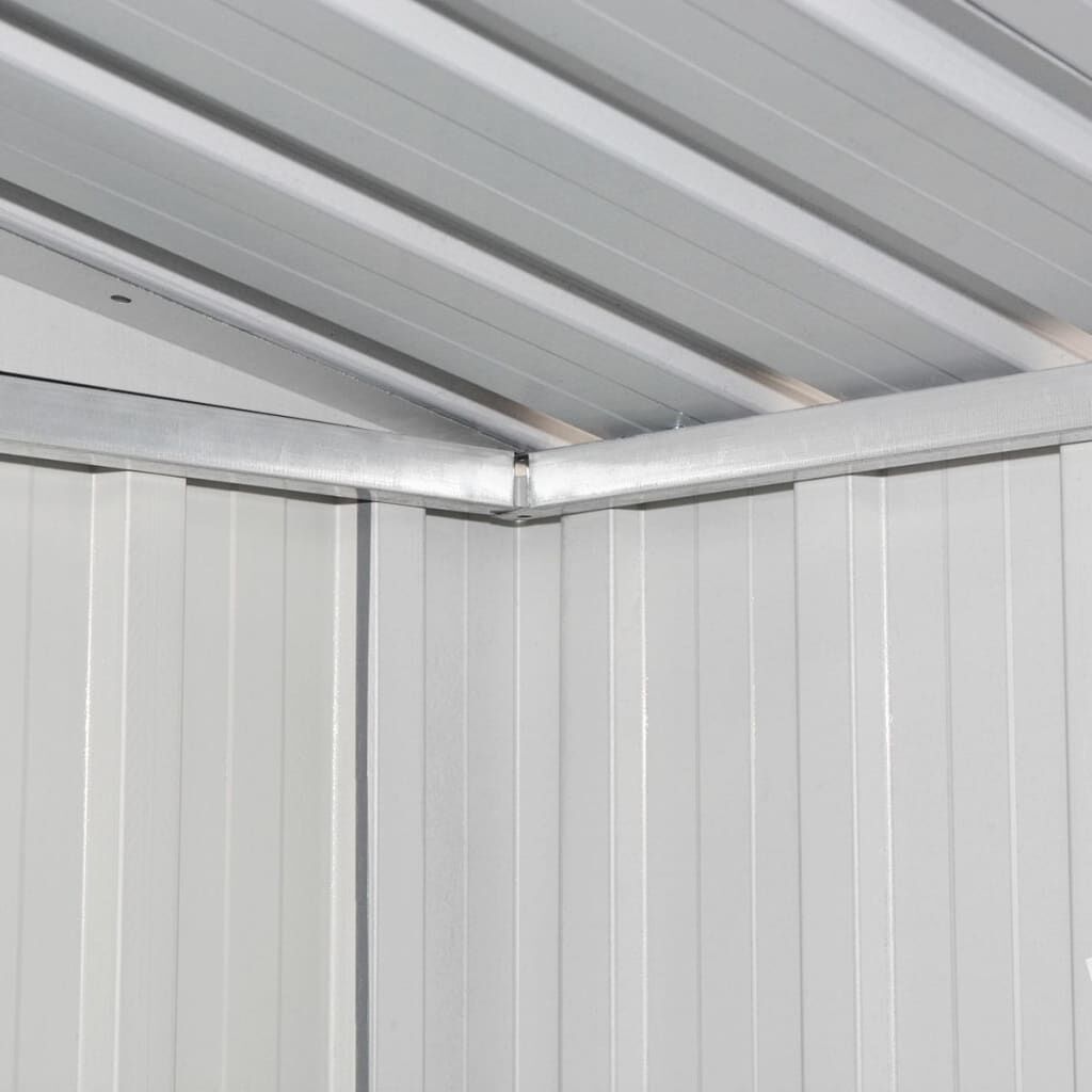 Abri de jardin métal avec portes coulissantes 190x124 cm Marron