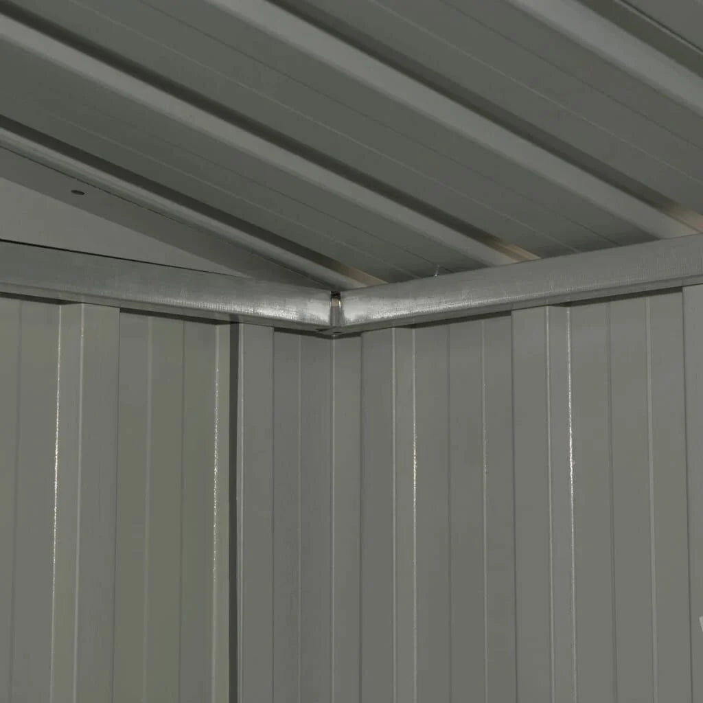 Abri de jardin en acier galvanisé anthracite 190x124x181cm Noir