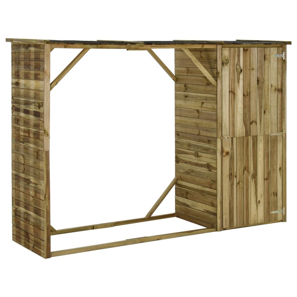 Abri de jardin avec toit prolongé acier anthracite 277x110cm