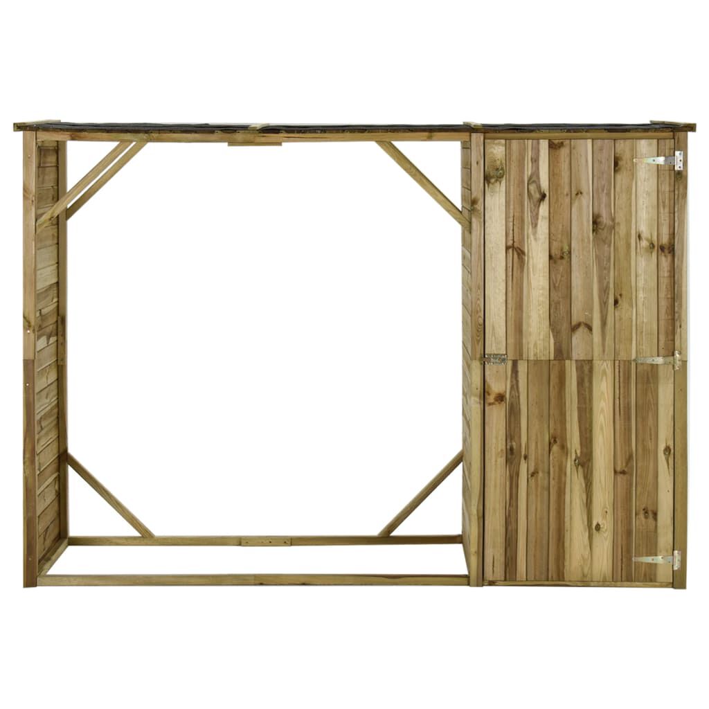 Abri de jardin avec toit prolongé acier anthracite 277x110cm