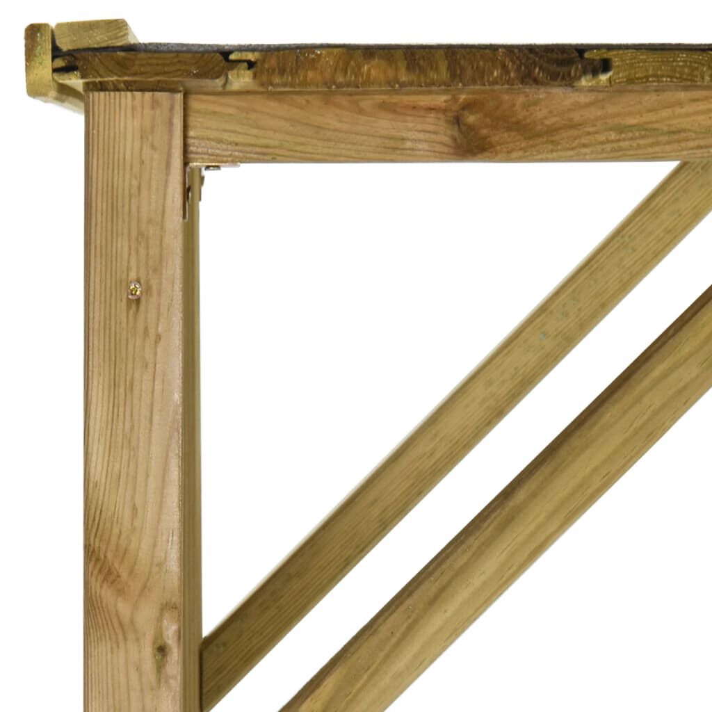 Abri de jardin avec toit prolongé acier anthracite 277x110cm