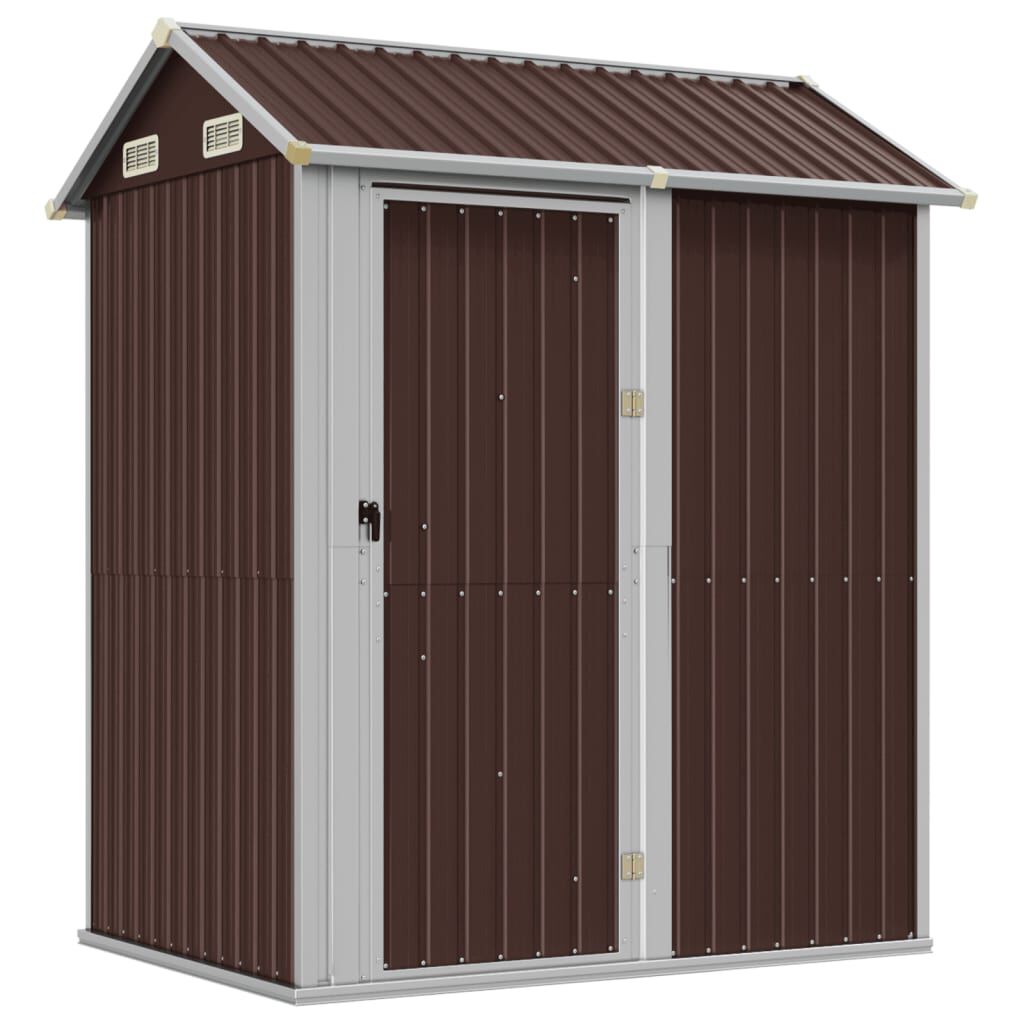 Abri de jardin acier 192x152,5x237 cm robuste Marron