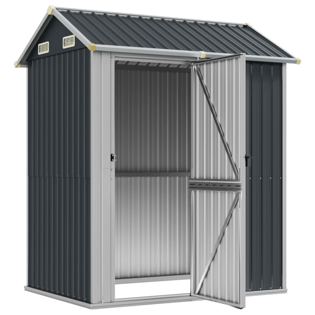 Abri de jardin acier 192x152,5x237 cm robuste Gris Foncé