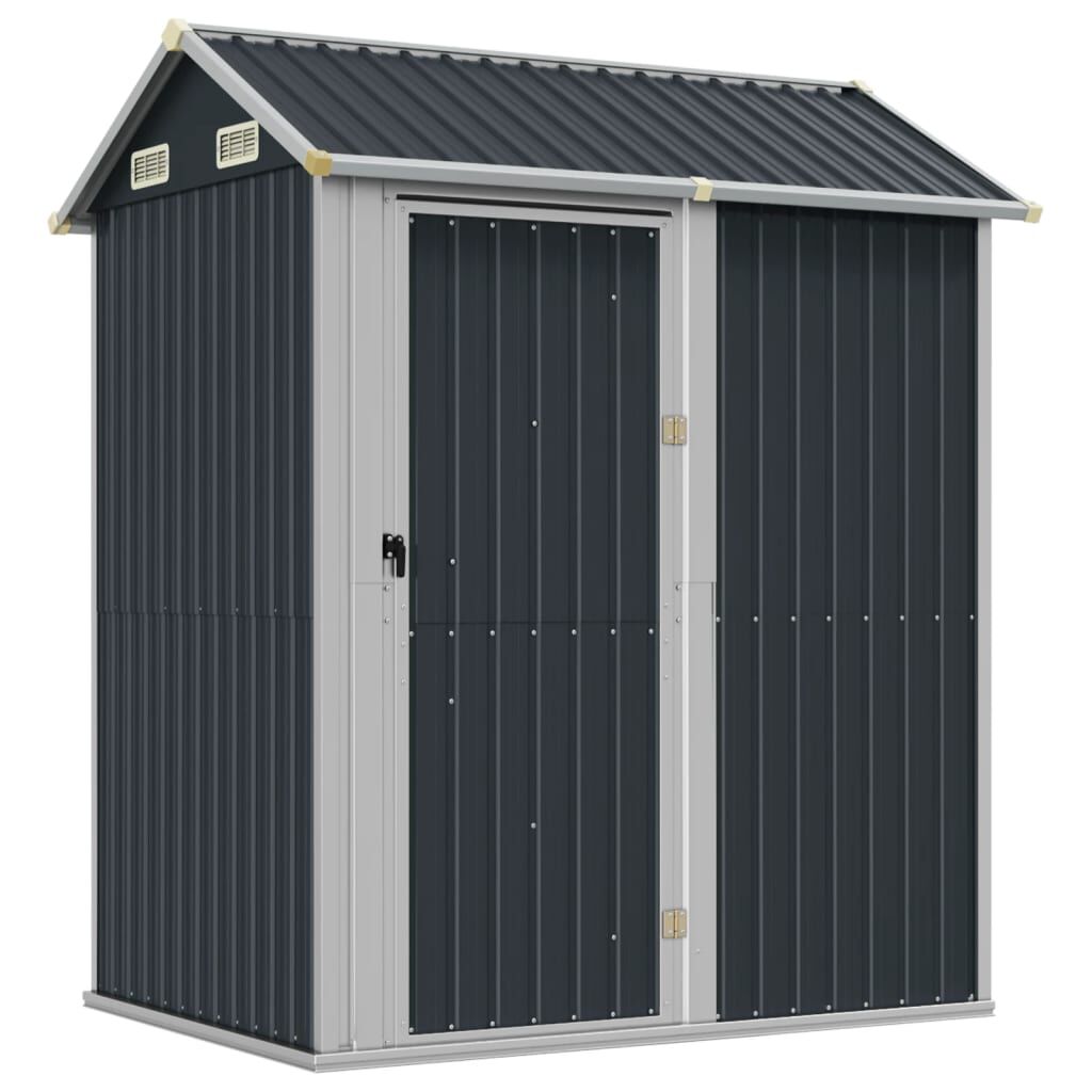Abri de jardin acier 192x152,5x237 cm robuste Gris Foncé