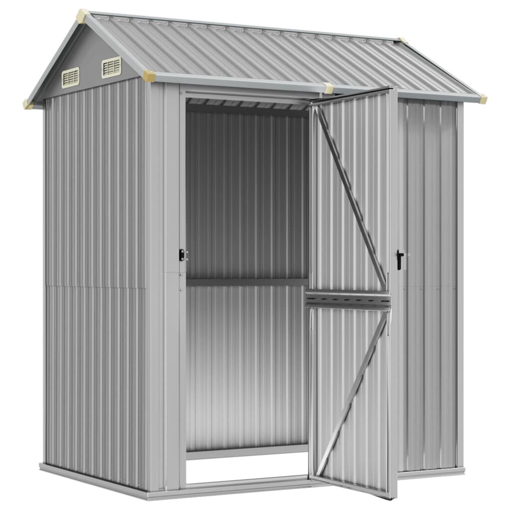 Abri de jardin acier 192x152,5x237 cm robuste Gris