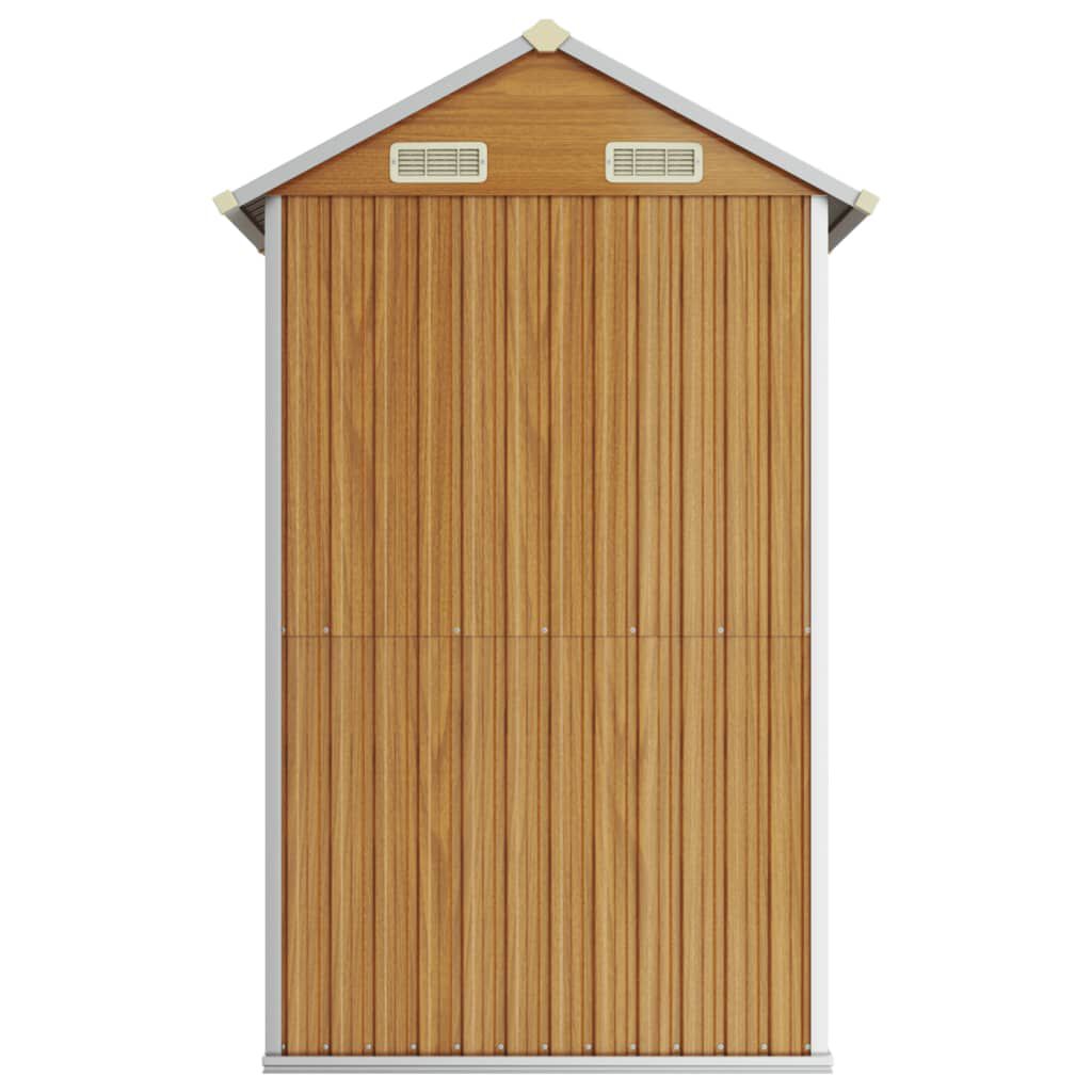 Abri de jardin acier 192x152,5x237 cm robuste Marron Clair