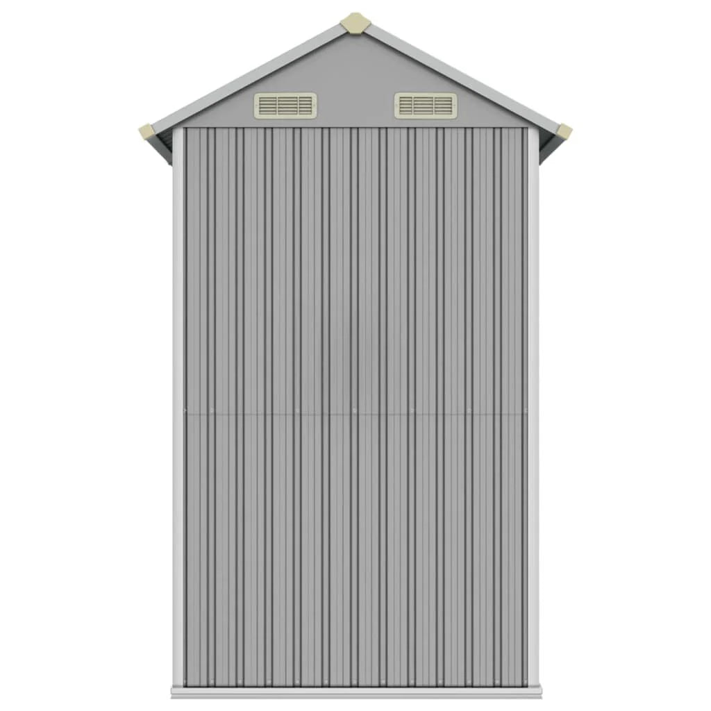 Abri de jardin acier 192x152,5x237 cm robuste Gris