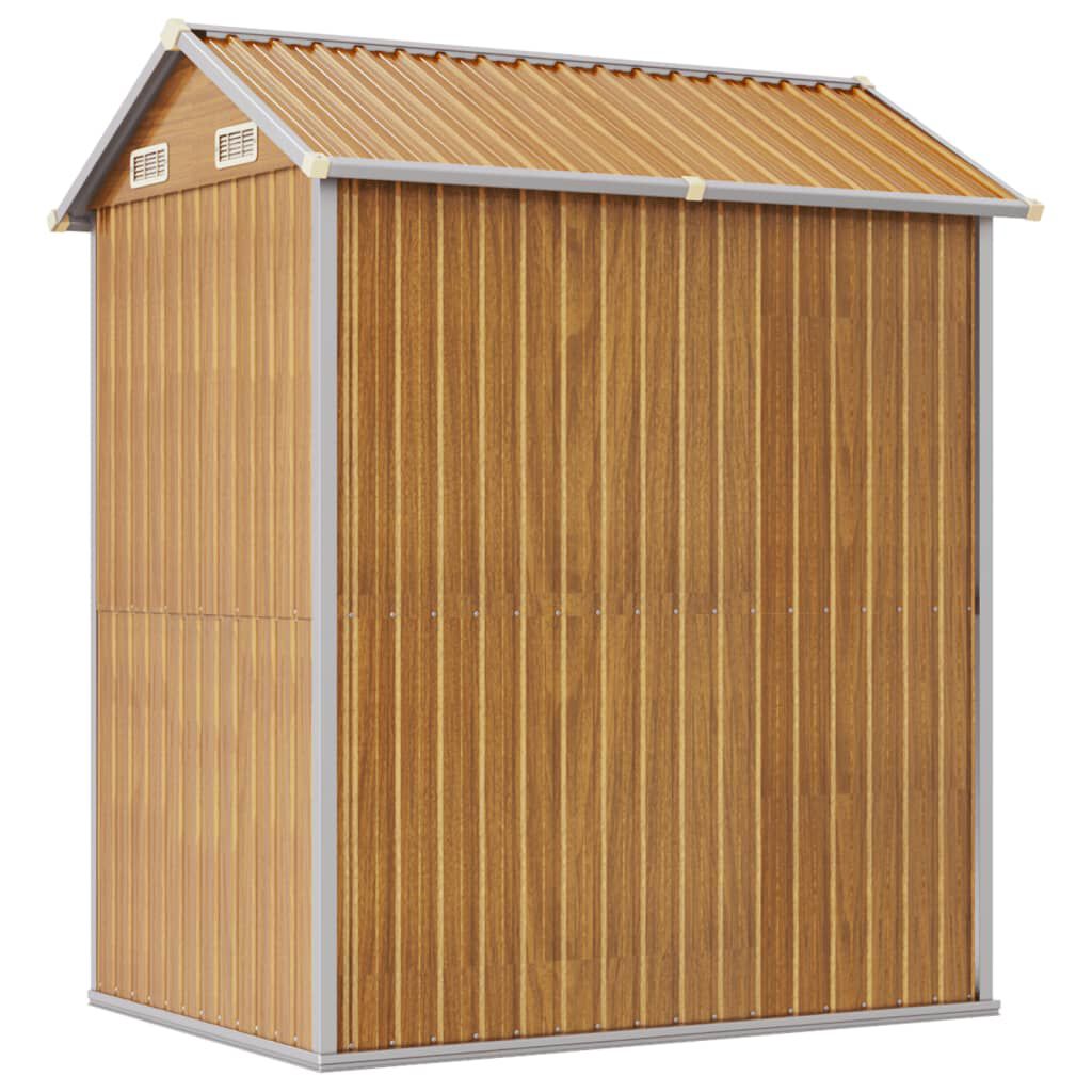 Abri de jardin acier 192x152,5x237 cm robuste Marron Clair