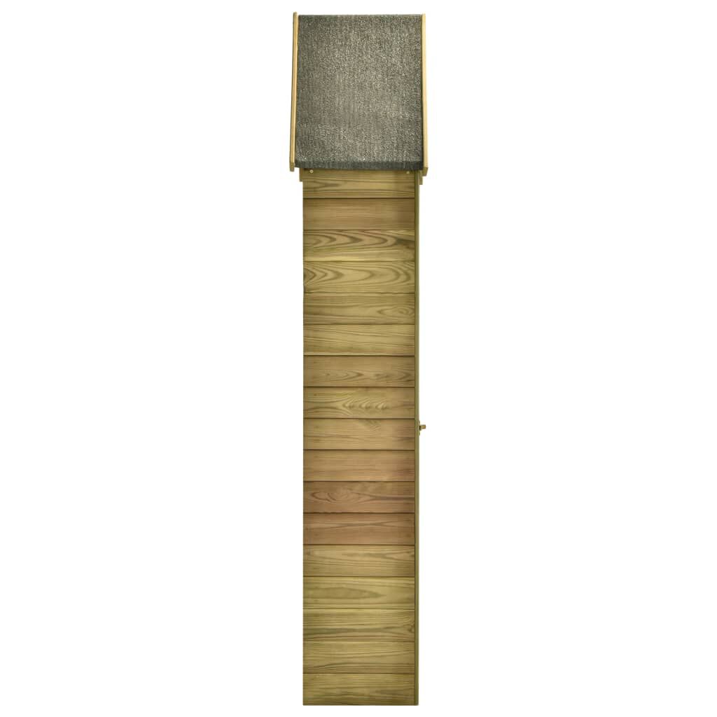 Abri à Outils de Jardin en Bois 69x32x178 cm – Pin Imprégné