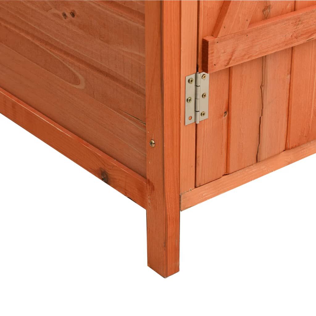 Abri à Outils de Jardin en Bois de Sapin Massif - 136x75x160 cm