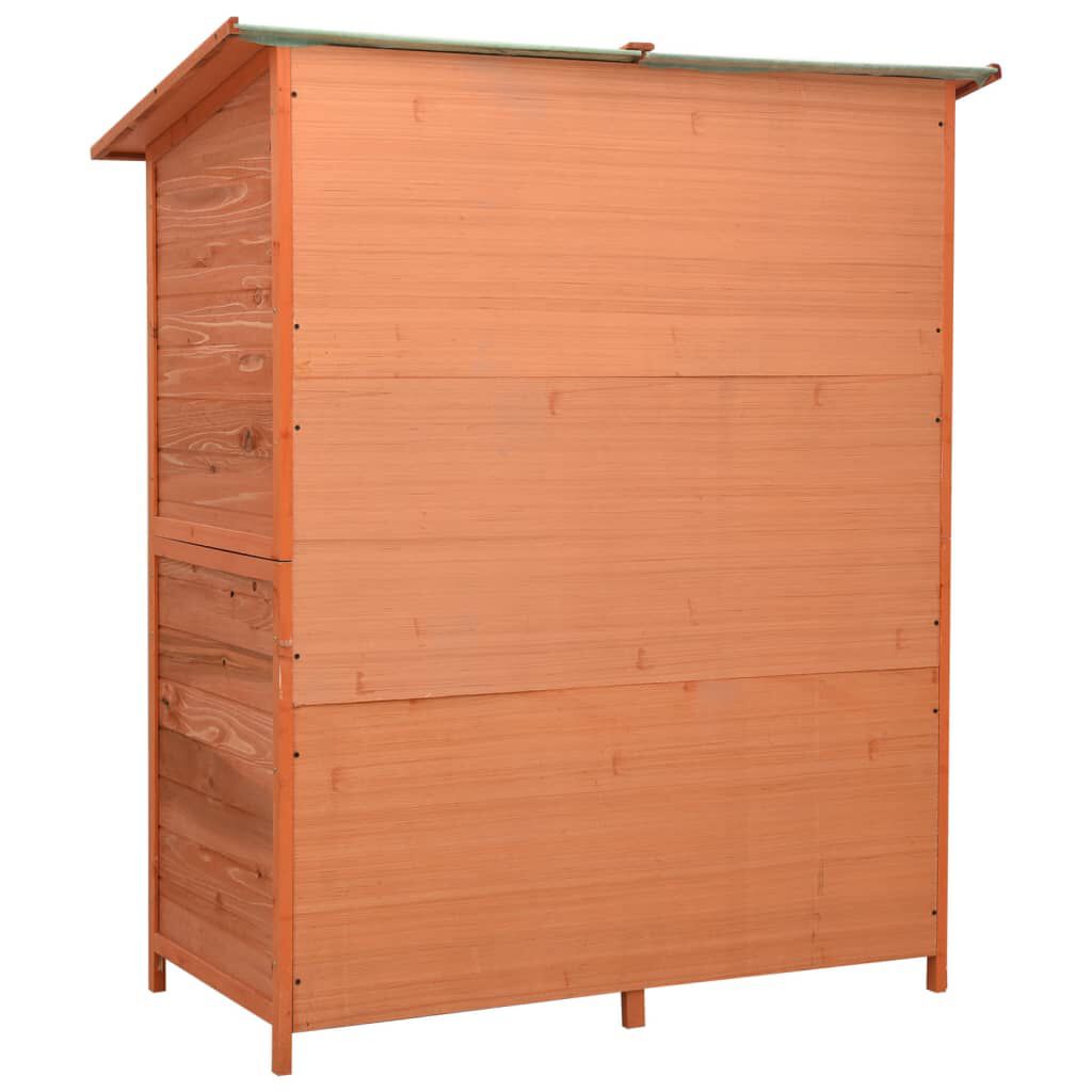 Abri à Outils de Jardin en Bois de Sapin Massif - 136x75x160 cm