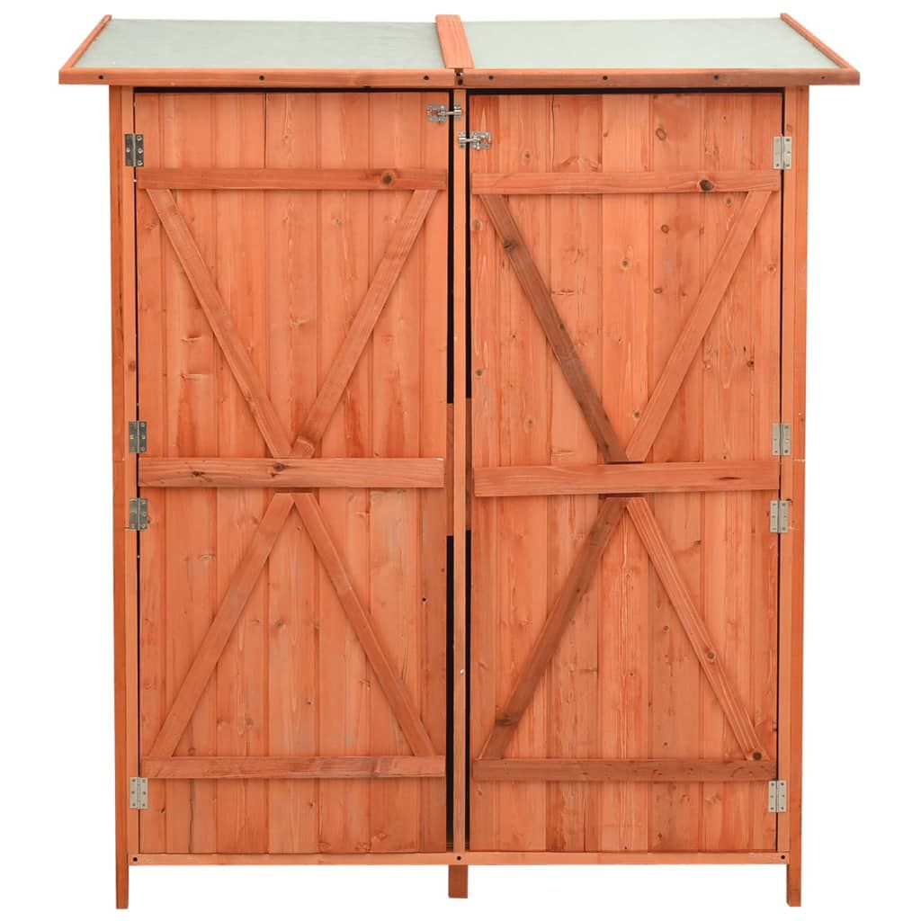 Abri à Outils de Jardin en Bois de Sapin Massif - 136x75x160 cm