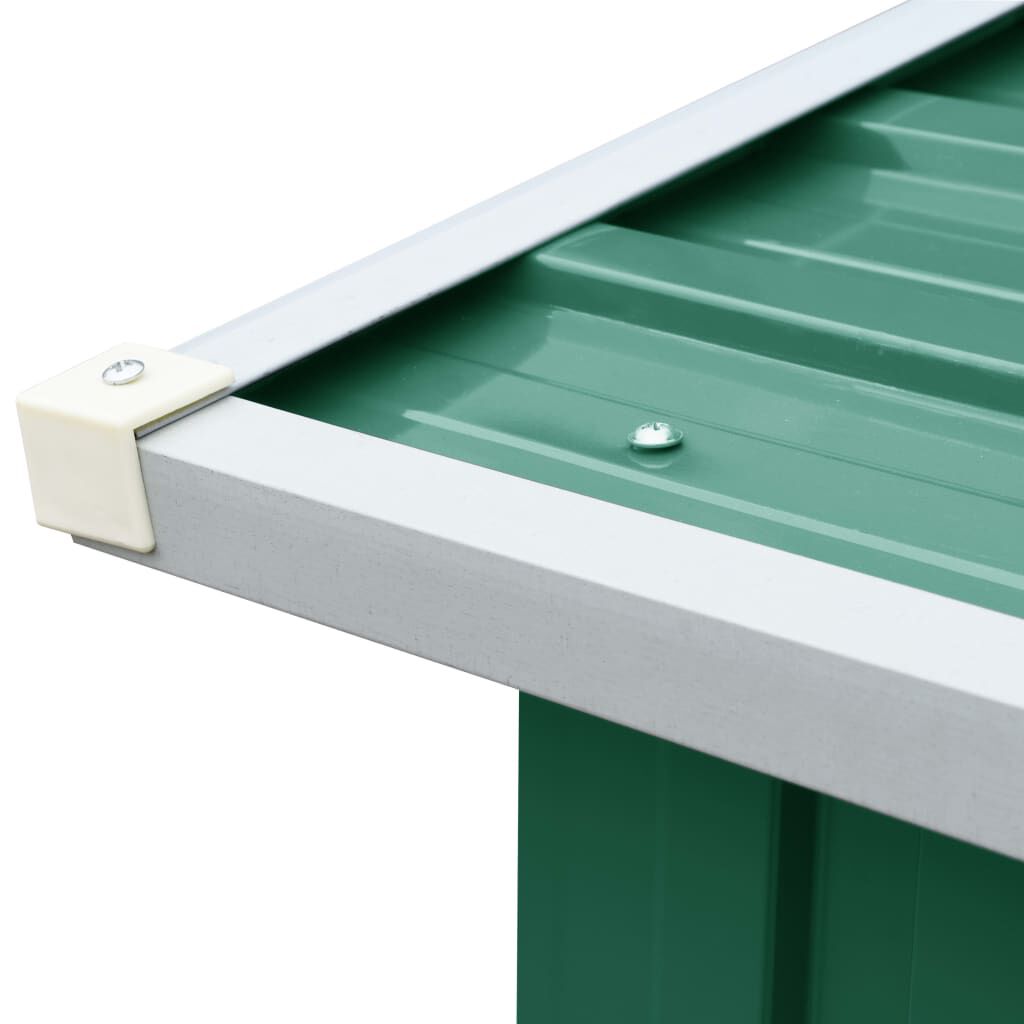 Abri à Bois Acier Galvanisé 330x92x153 cm Anthracite Vert