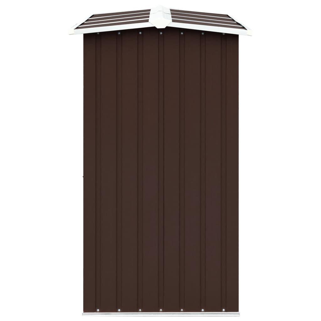 Abri à Bois Acier Galvanisé 330x92x153 cm Anthracite Marron