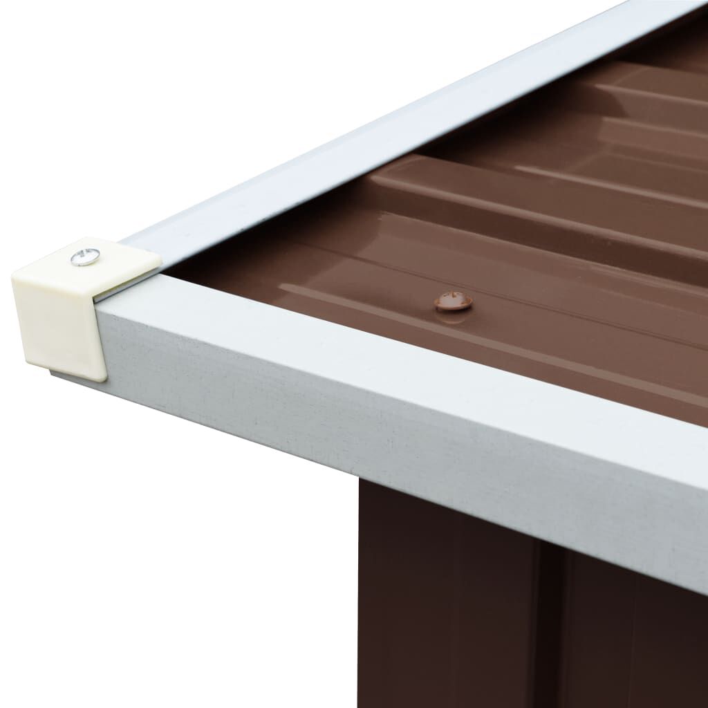 Abri à Bois Acier Galvanisé 330x92x153 cm Anthracite Marron
