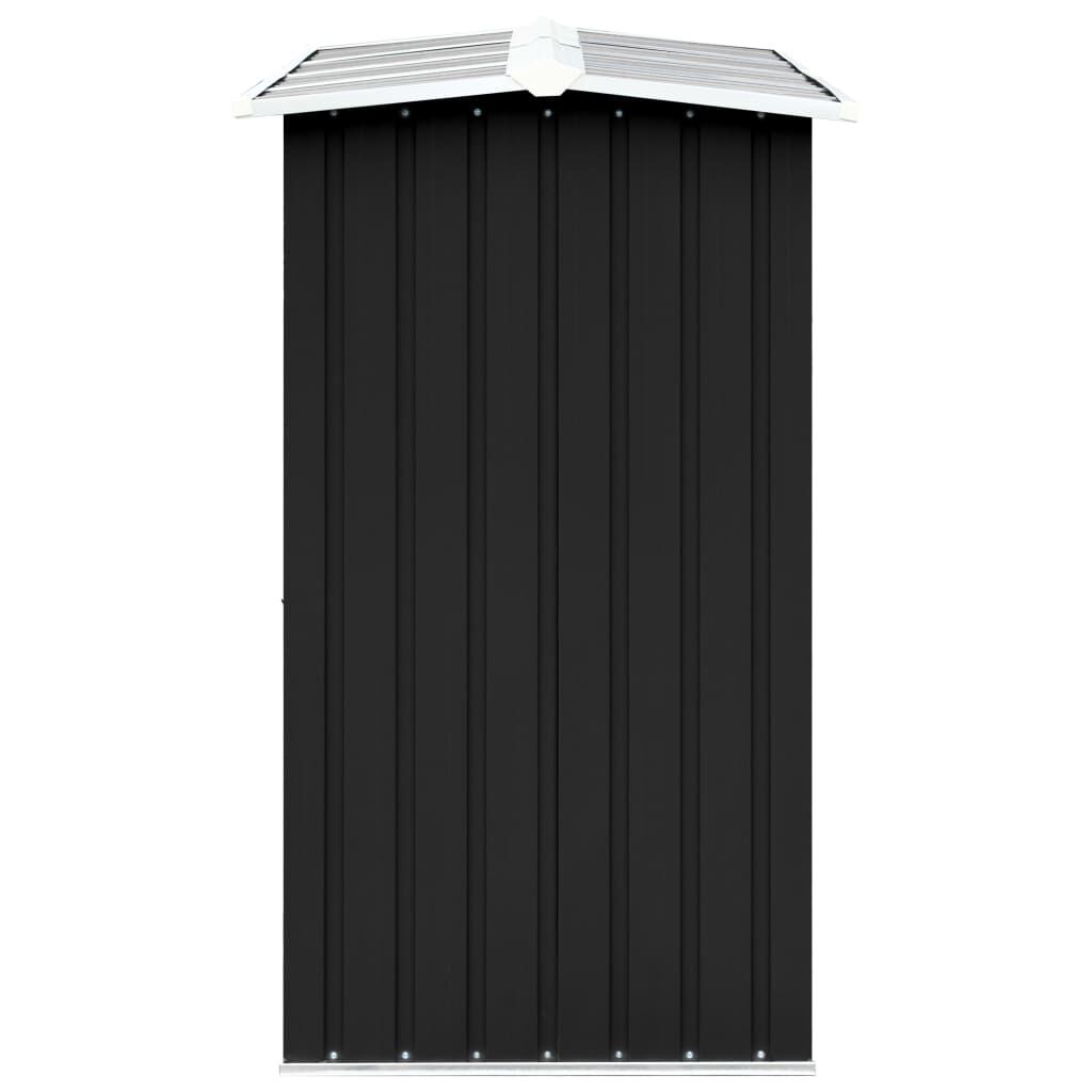 Abri à Bois Acier Galvanisé 330x92x153 cm Anthracite Noir