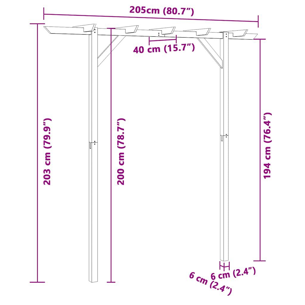 Pergola bois pin – Idéale plantes grimpantes