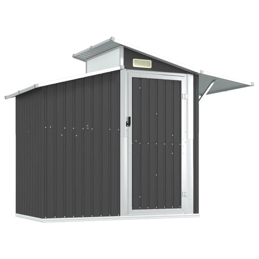 Abri de jardin en acier galvanisé - 270x130x208,5 cm Noir