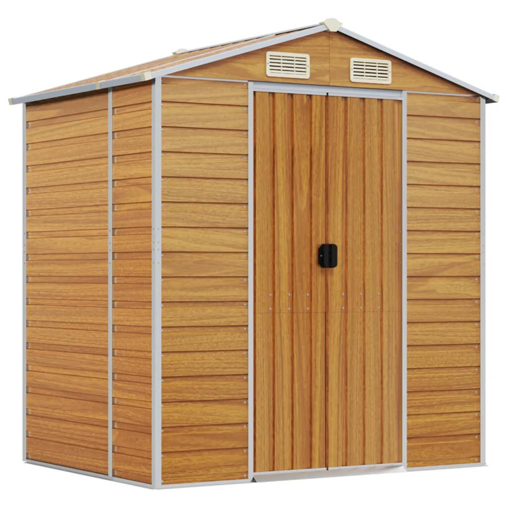 Abri de jardin acier gris clair 191x130x198 cm