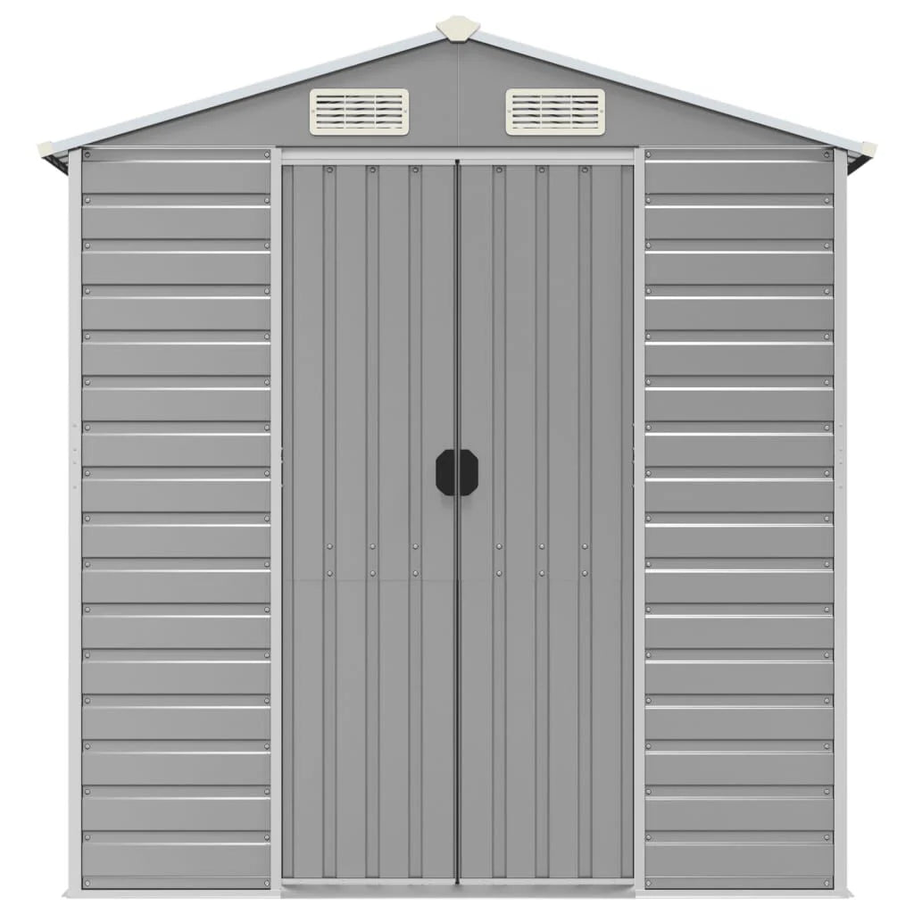 Abri de jardin acier gris clair 191x130x198 cm