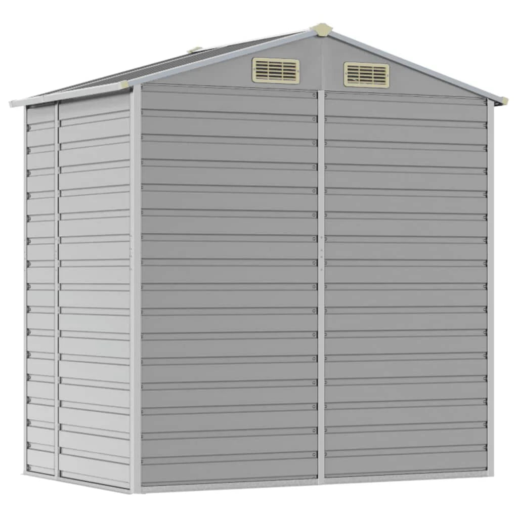 Abri de jardin acier gris clair 191x130x198 cm