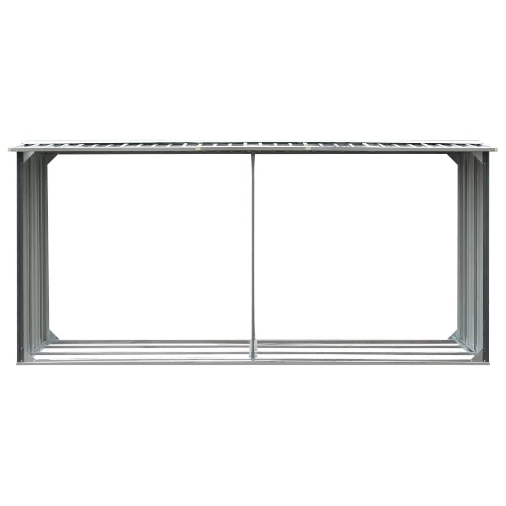 Abri à Bois Acier Galvanisé 330x92x153 cm Anthracite Gris