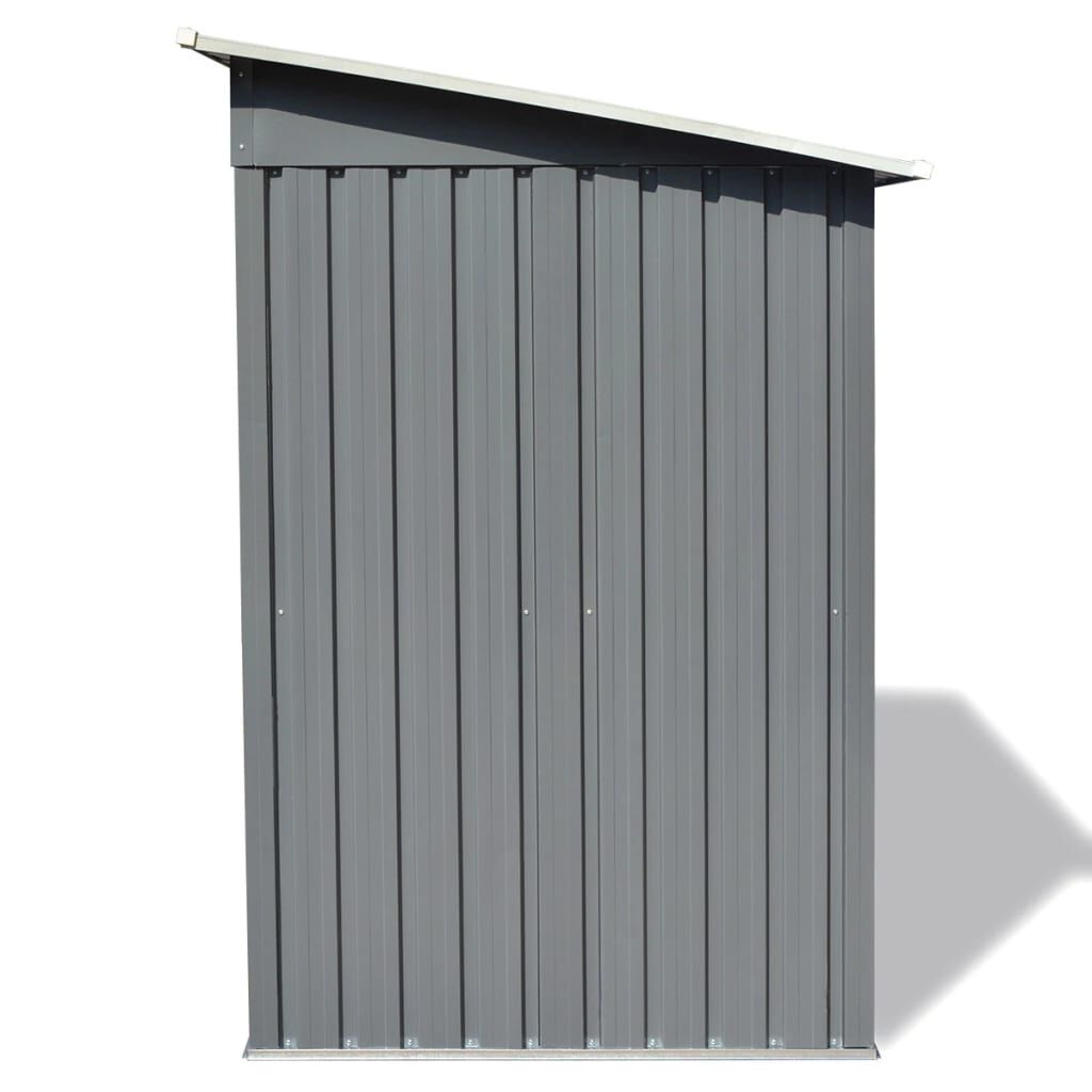Abri de jardin métal avec portes coulissantes 190x124 cm Gris