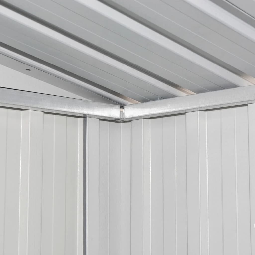 Abri de jardin métal avec portes coulissantes 190x124 cm Gris