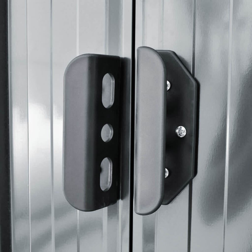 Abri de jardin métal avec portes coulissantes 190x124 cm Gris