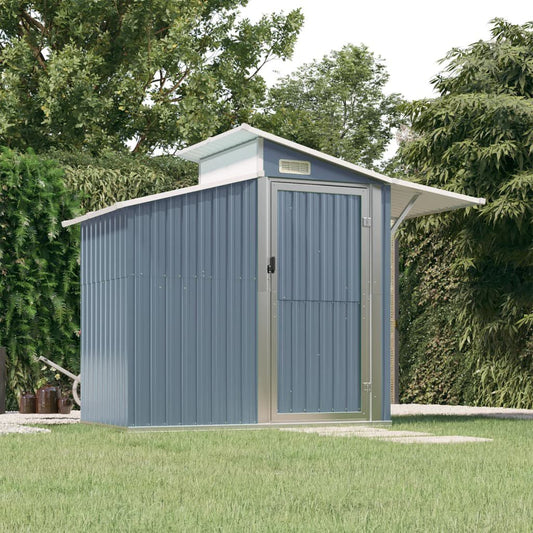 Abri de jardin acier galvanisé 270x130x208,5cm Gris