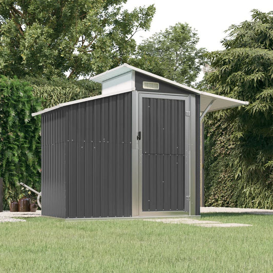 Abri de jardin acier galvanisé 270x130x208,5cm Noir