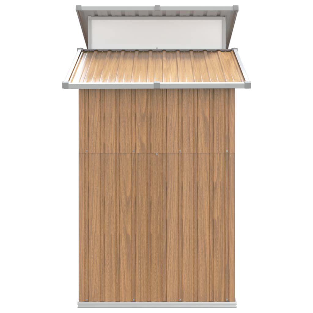 Abri de jardin acier galvanisé 270x130x208,5cm Marron clair