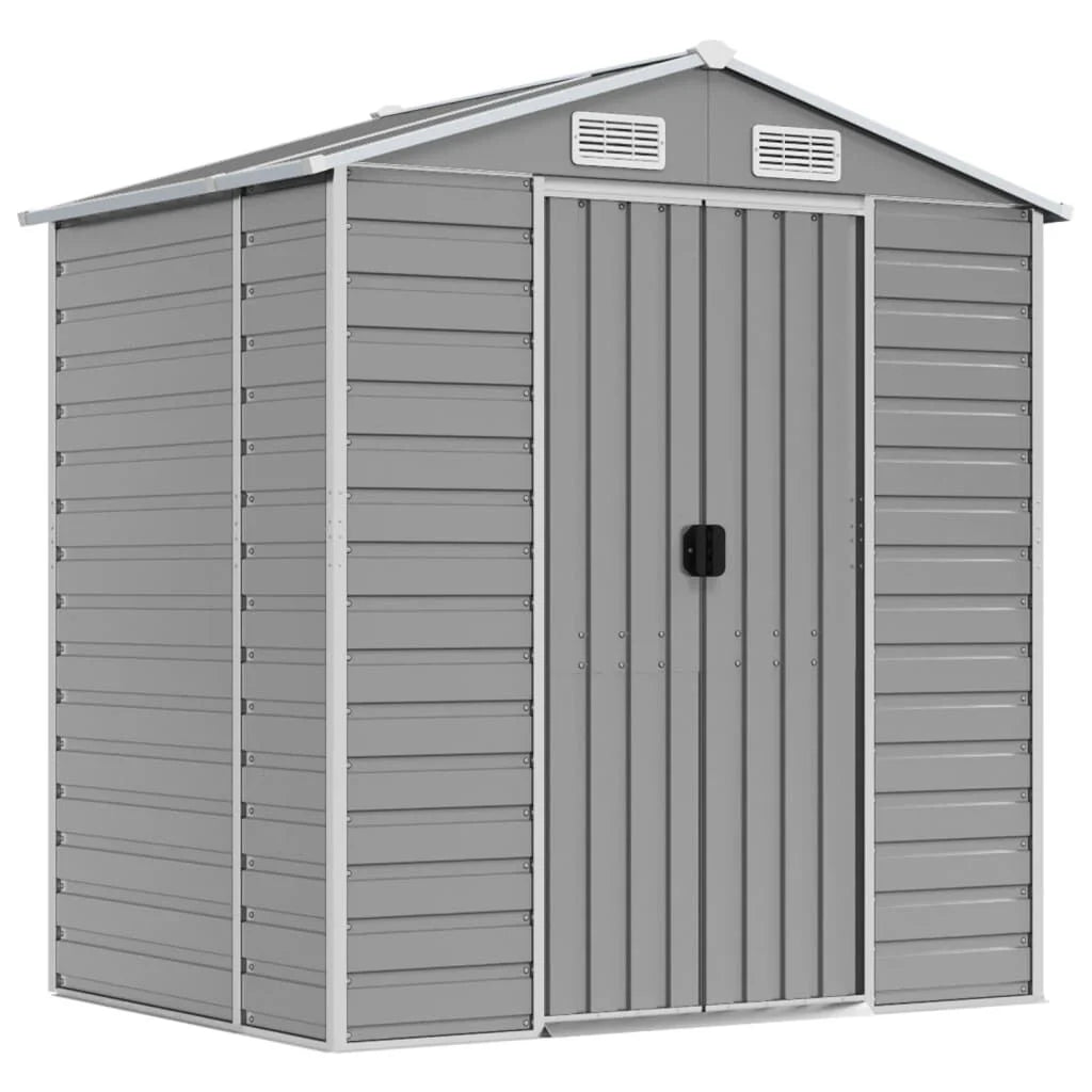 Abri de jardin acier gris clair 191x130x198 cm
