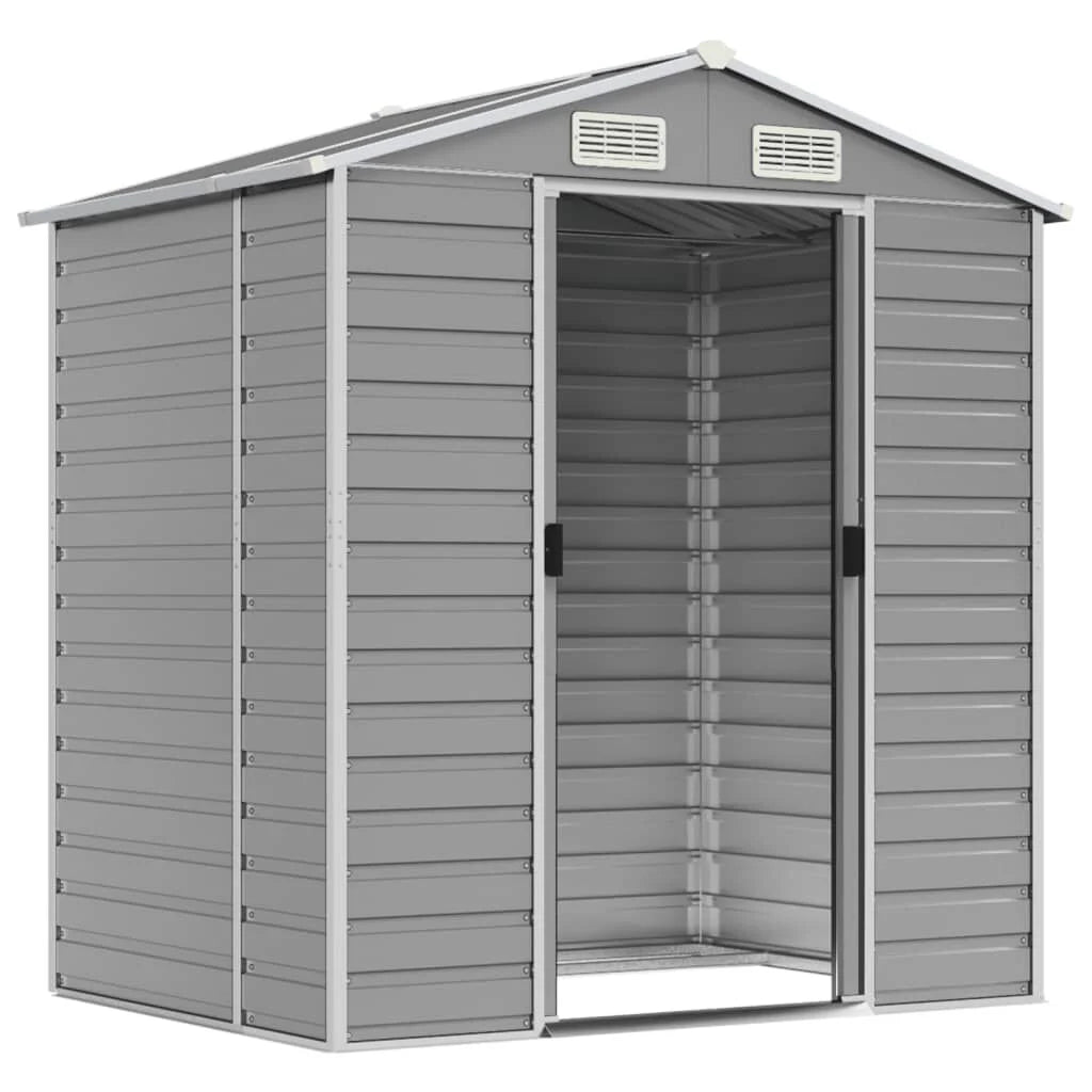 Abri de jardin acier gris clair 191x130x198 cm