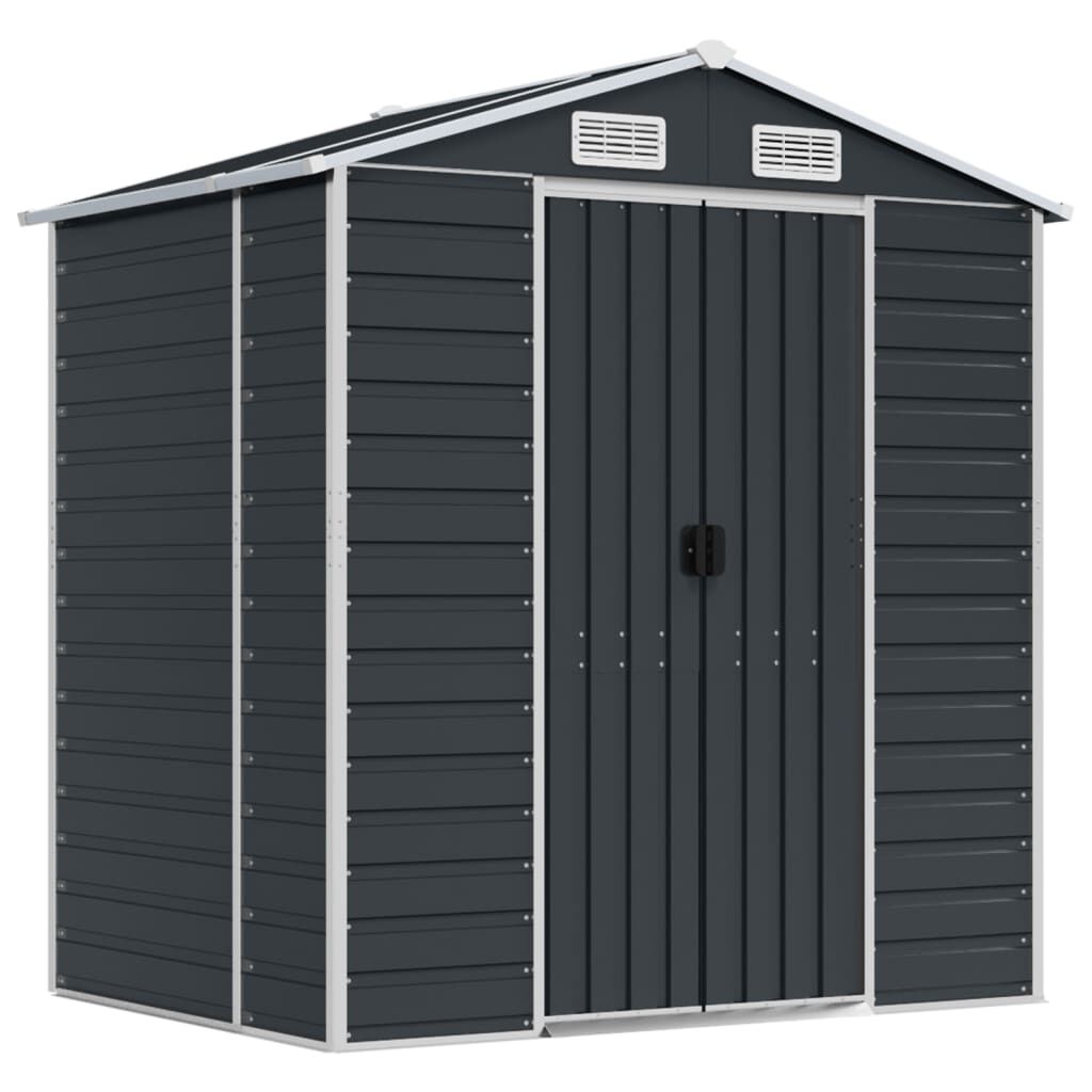 Abri de jardin acier gris clair 191x130x198 cm
