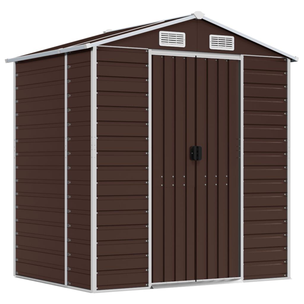 Abri de jardin acier gris clair 191x130x198 cm