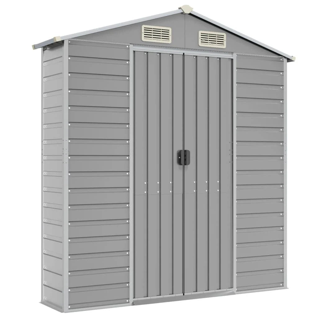 Abri de jardin acier gris clair 191x130x198 cm